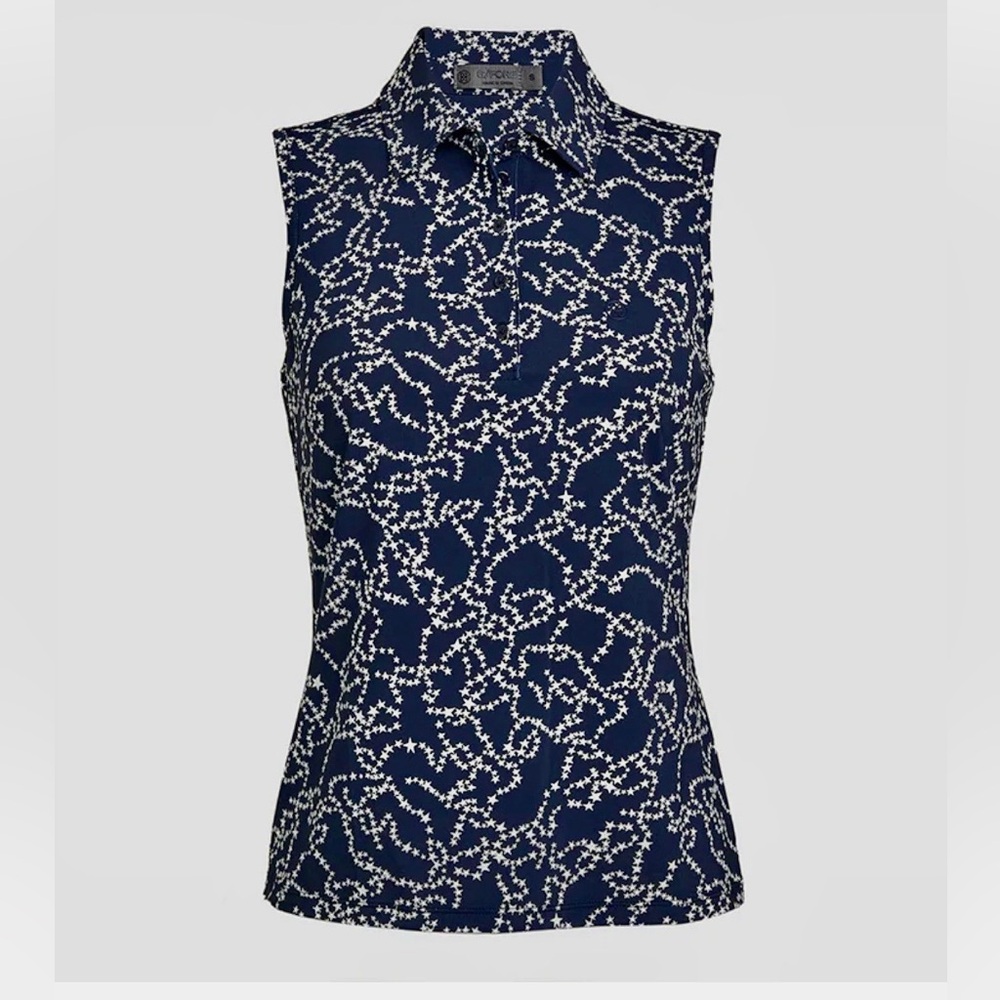 Gfore Stardust Silky Tech Nylon Golf Polo Twilight